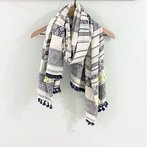 Loft Tassel Detail Wrap Scarf, One Size